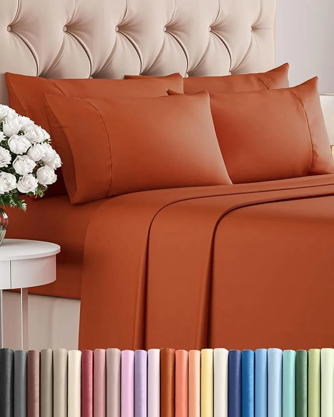 Long-Lasting Cal King 6 Piece Sheet Set Certified