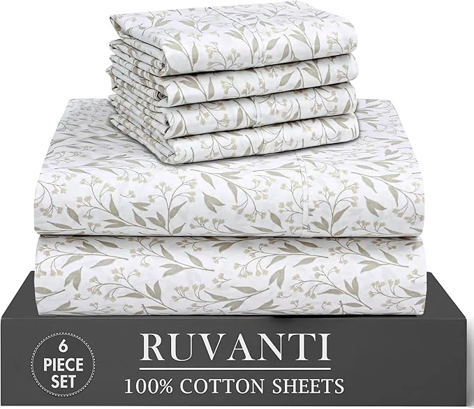 Reusable RUVANTI 6 Pcs Cotton Sheets Organic