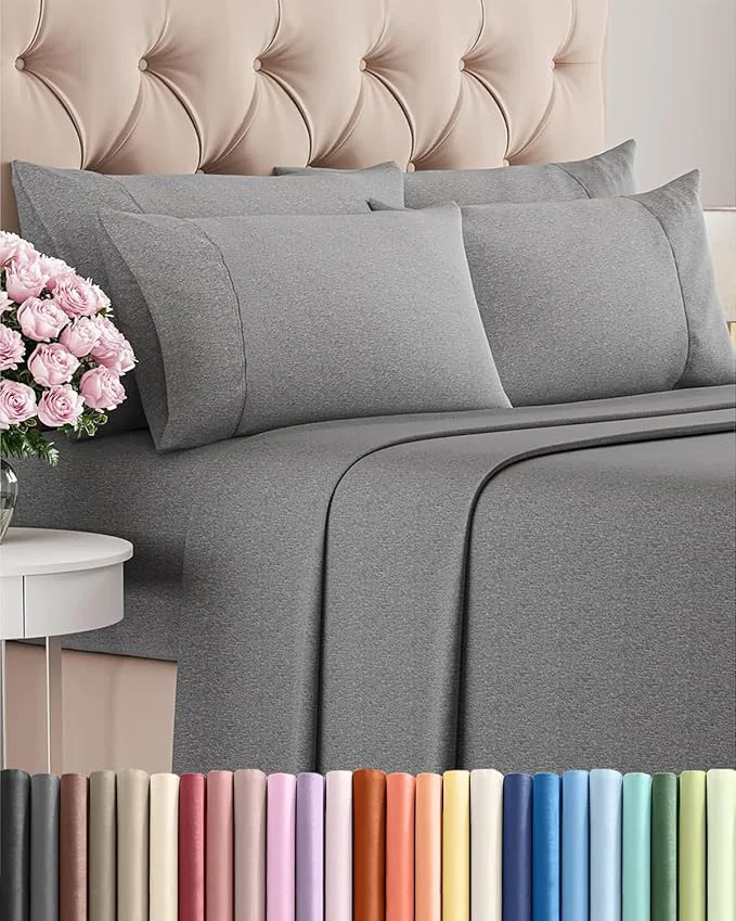 Long-Lasting King 6 Piece Sheet Set Expertly Made