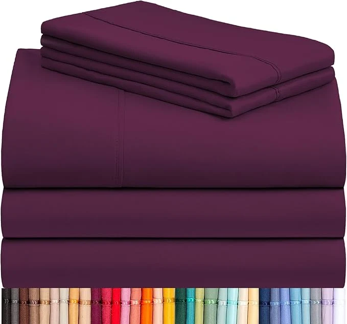 Selected LuxClub 5 PC Split King Sheet Set Breathable Luxury Bed Sheets Deep Pockets Functional