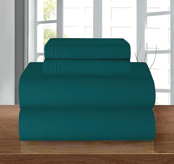 Refined Elegant Comfort Luxury 1500 Premium Hotel Quality Microfiber 4-Piece Sheet Set Professional