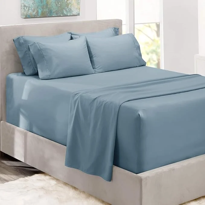 Original Hearth Harbor Bed Sheets Luxury Soft 6 Piece Bed Sheet Set Extra Deep Pocket Lightweight