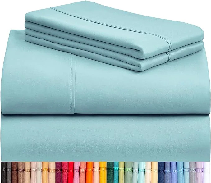 Original Design LuxClub 3 PC Sheet Bed Sheets Deep Pockets 18 Eco Friendly Wrinkle Pure