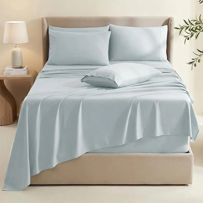 Trusted Hearth Harbor Bed Sheets Luxury Soft 6 Piece Bed Sheet Set Extra Deep Pocket Natural