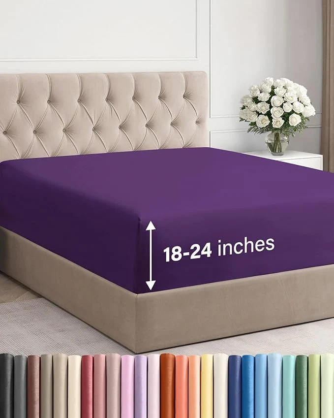 Exceptional Extra Deep Cal King Fitted Sheet Natural
