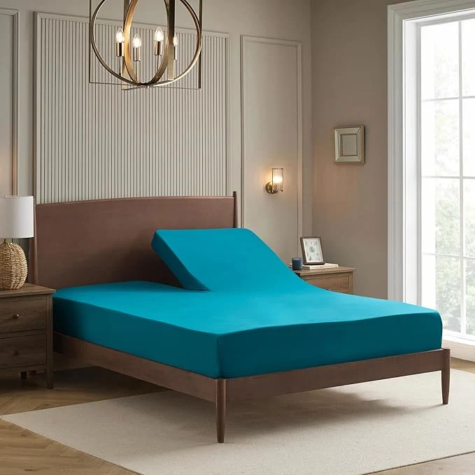 Fast Split Head King Sheets Set for Adjustable Beds 4 Piece Flex Top Bed Sheets – Comfortable