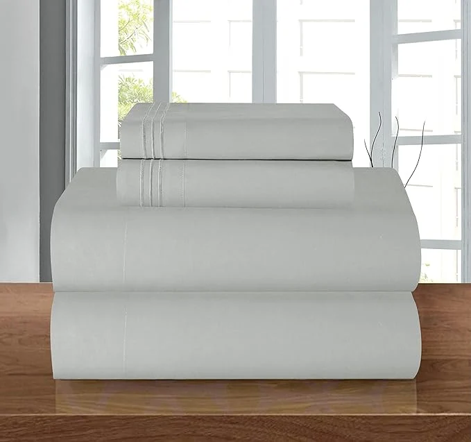 Dependable Elegant Comfort Luxury 1500 Premium Hotel Quality Microfiber 4-Piece Sheet Set Prestigious
