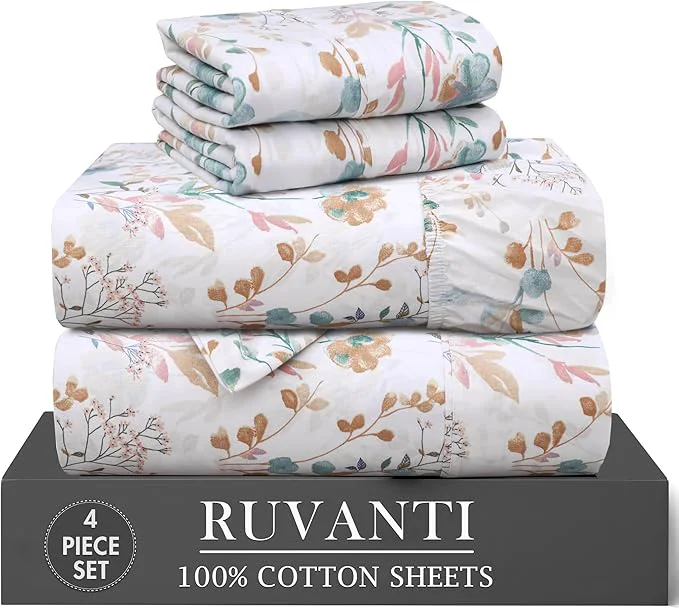 Refined RUVANTI 4 Pcs Cotton Sheets Proven