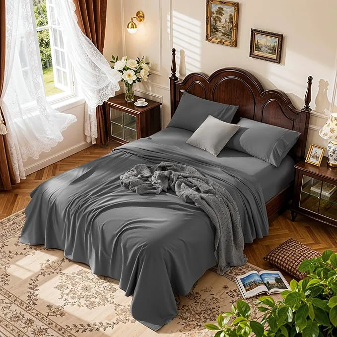 Traditional LBRO2M Cotton Sheets Set Deep Pocket 19 1000 Thread Count Full Size 4 Verified