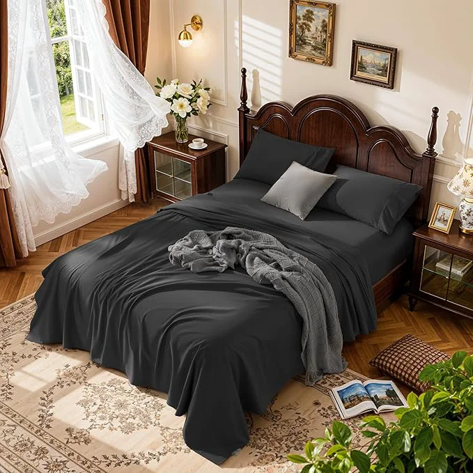 Traditional LBRO2M 1000 Thread Count Cotton Sheets Set California King Size Bed Sheet Original Design