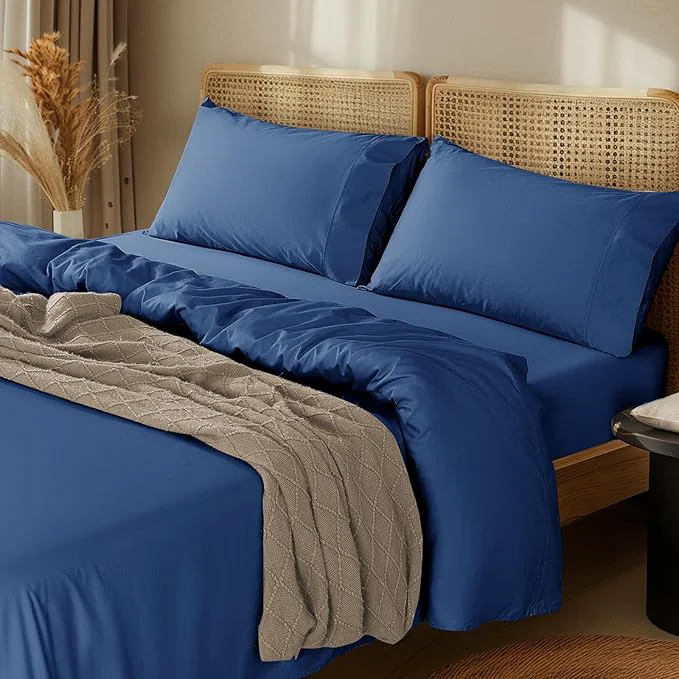 Clean LBRO2M 1000 Thread Count Egyptian Cotton Sheets Set Twin XL 3 Piece Sets Lightweight