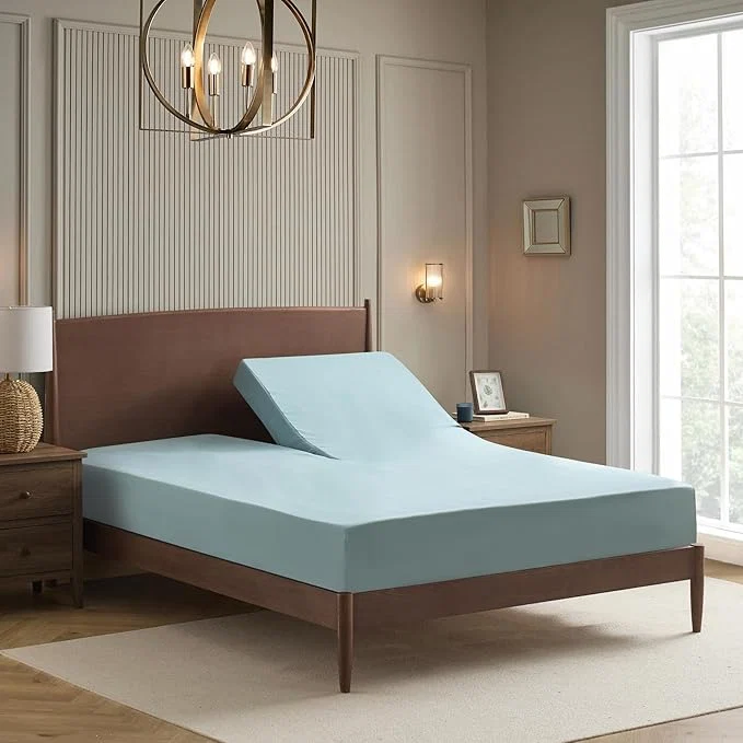 Easy-to-Use Split Head King Sheets Set for Adjustable Beds 4 Piece Flex Top Bed Sheets – Specialty