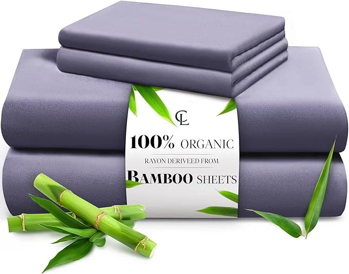 Reliable LuxClub King Size Sheets Set Rayon Derived from Bamboo Cooling Sheets Soft