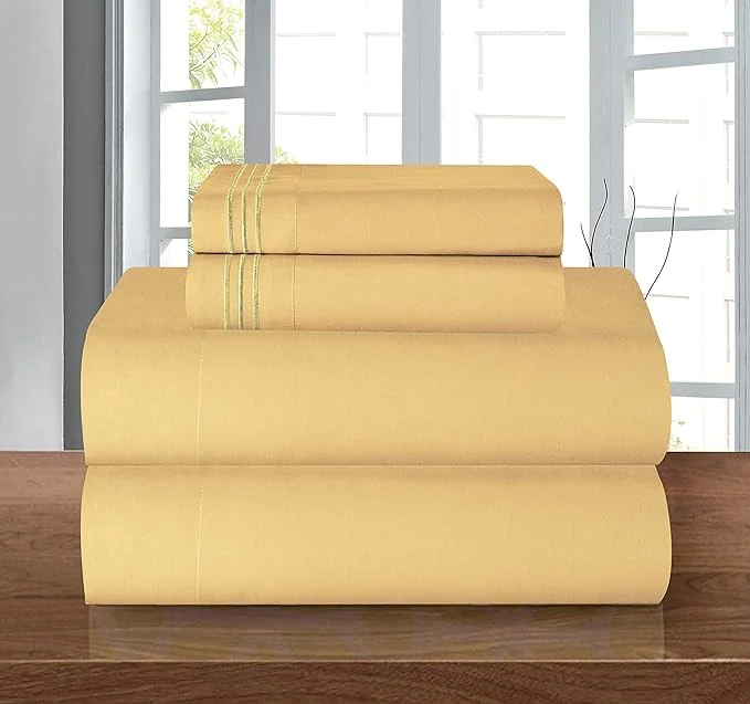 Optimized Elegant Comfort Luxury Soft 1500 Premier Egyptian 4-Piece Premium Hotel Quality Breathable