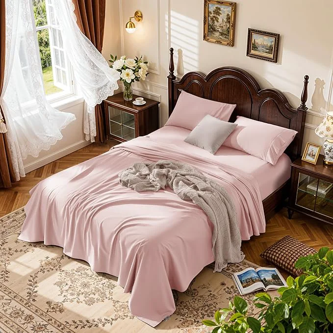 Genuine LBRO2M Cotton Sheets Set Deep Pocket 19 1000 Thread Count California Solid