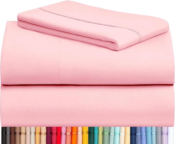 Specialty LuxClub 3 PC Twin Sheet Set Deep Pockets Wrinkle Cooling Bed Sheets Hotel Natural