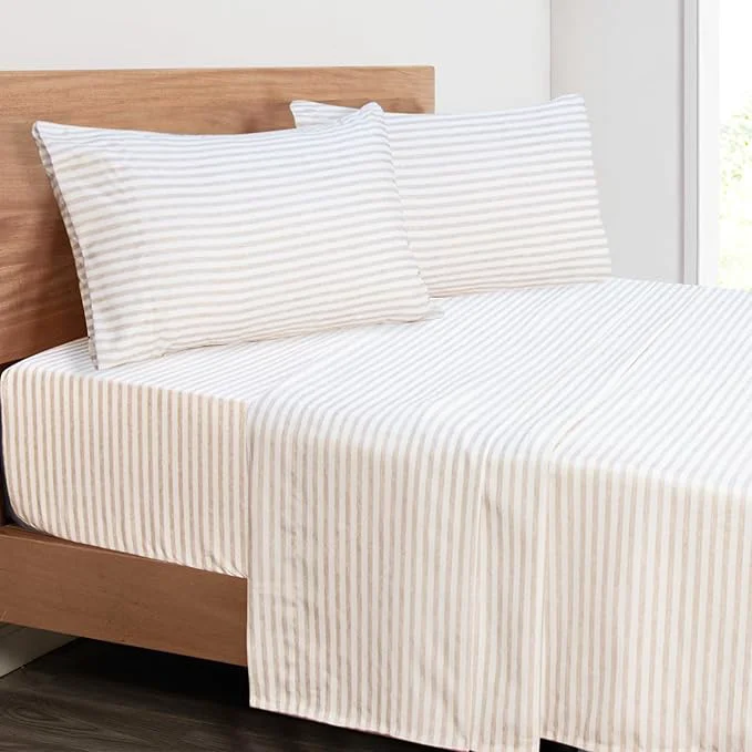 Stylish Mejoroom Striped Full Size Sheets Enhanced