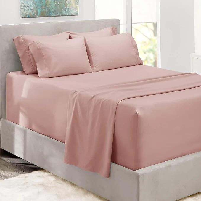 Trendy Hearth Harbor Bed Sheets Luxury Soft 6 Piece Bed Sheet Set Extra Deep Pocket Solid