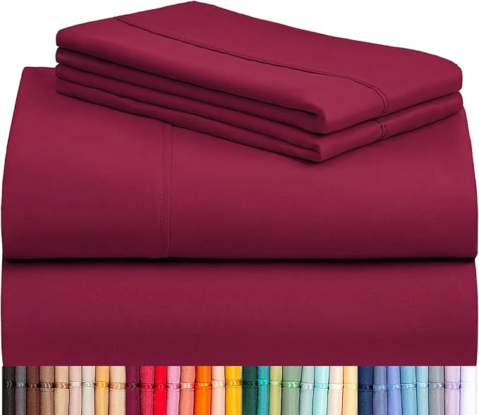 High-Quality LuxClub 4 PC Queen Sheet Set Breathable Luxury Bed Sheets Deep Pockets 18 Responsible