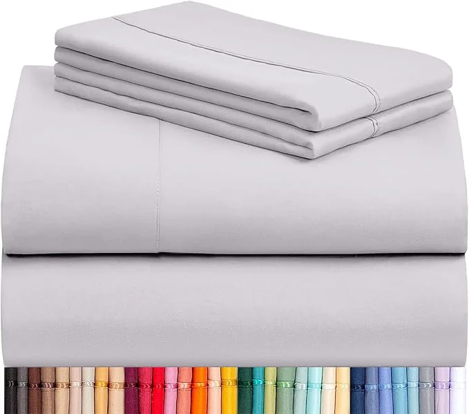 Elite LuxClub 4 PC Sheet Set Bed Sheets Deep Pockets 16 Eco Friendly Wrinkle Prestigious