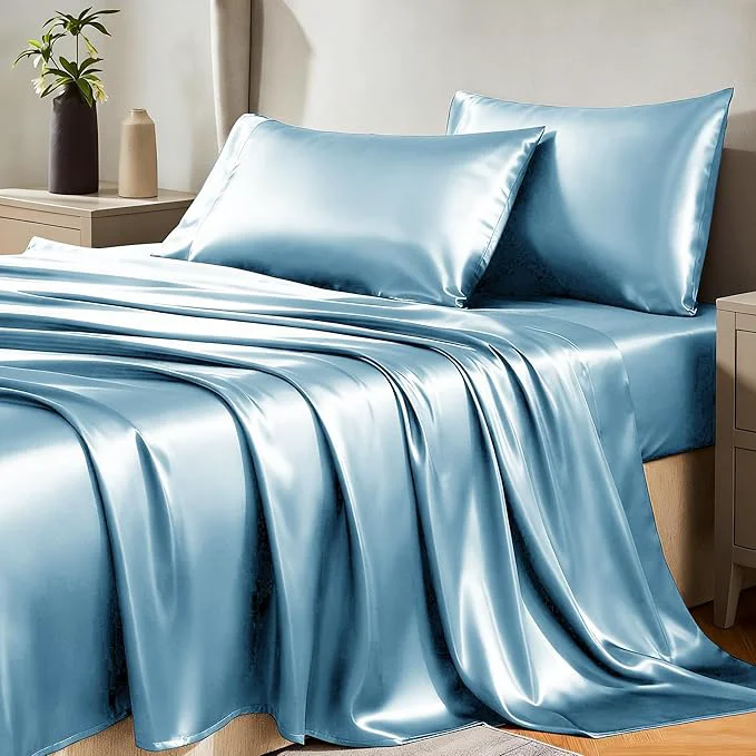 Sophisticated CozyLux Satin Sheets Full Size Sheets Premium
