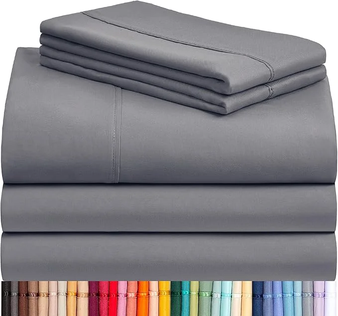 Convenient LuxClub 5 PC Split King Sheet Set Deep Pockets Wrinkle Cooling Bed Sheets Luxury