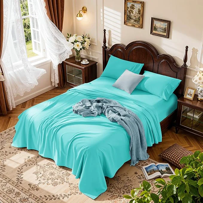 Stylish LBRO2M 1000 Thread Count Egyptian Cotton Sheets Set California King Size Consistent