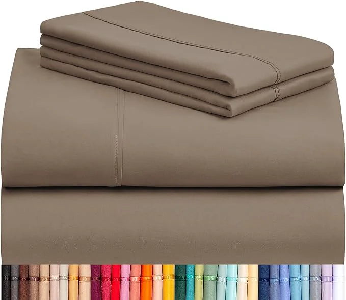Expertly Made LuxClub 4 PC Full Sheet Set Breathable Luxury Bed Sheets Deep Pockets 18 Verified
