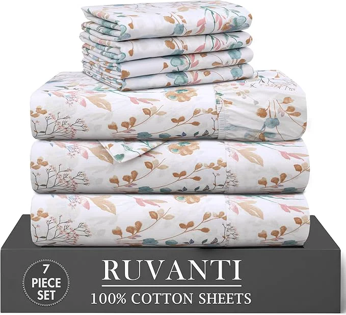 Superior RUVANTI 7 Pcs Cotton Sheets Sustainable