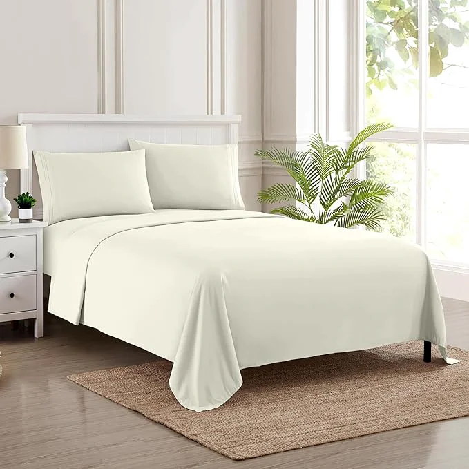 Natural King Size Sheets Premium Material