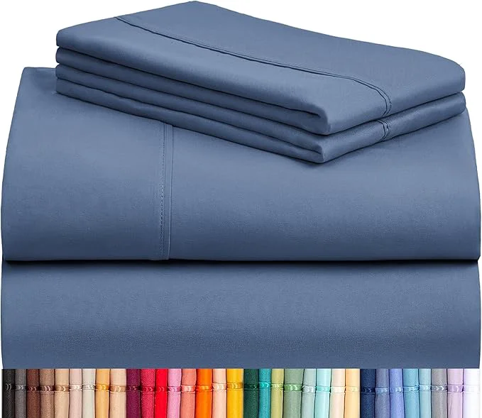 Effective LuxClub 4 PC Full Sheet Set Breathable Luxury Bed Sheets Deep Pockets 18 Dependable
