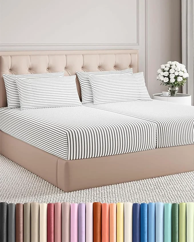 Trusted Split King 7 Piece Sheet Set Secure