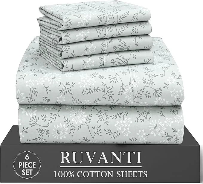 Detailed RUVANTI 6 Pcs Cotton Sheets Optimized