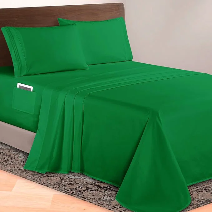 Optimized Elegant Comfort Luxurious 1500 Premium Hotel Quality Microfiber 4-Piece Sheet Crafted