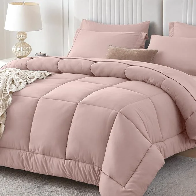 Specialty Sasttie Twin Comforter Set 5 Pieces Bed in a Bag Twin Complete Bedding Set Official