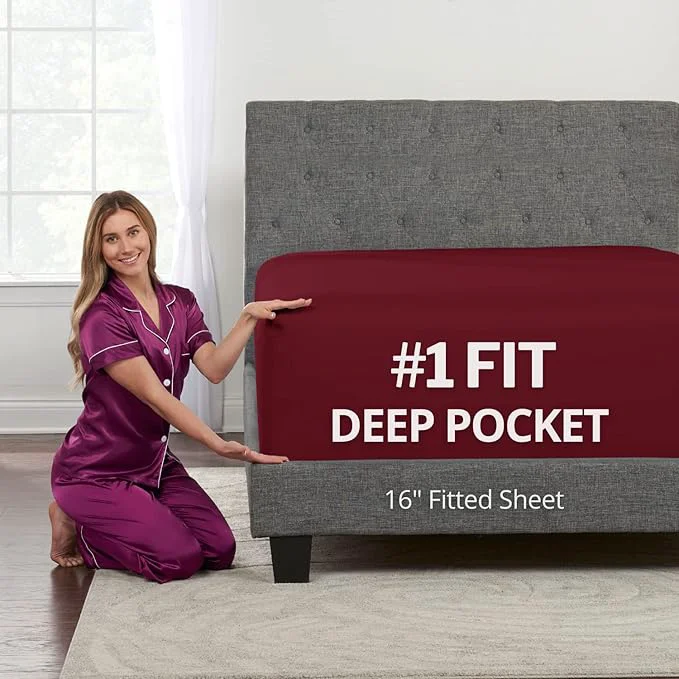 Verified Lovely Joyful Feel Fitted Sheet Deep Pocket Full Size Fitted Sheets Fit Original