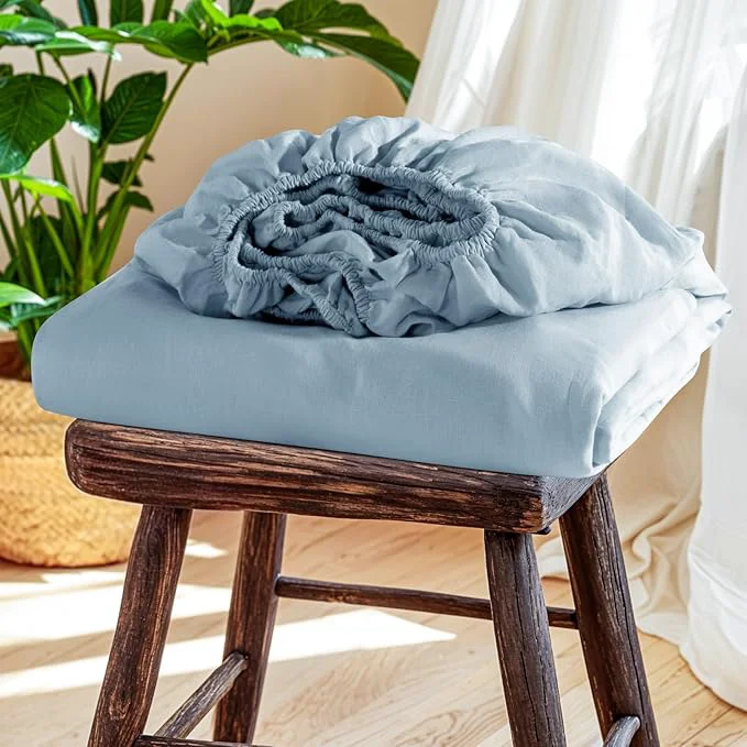 Elegant SONORO KATE French Linen Fitted Sheet Carefully Designed