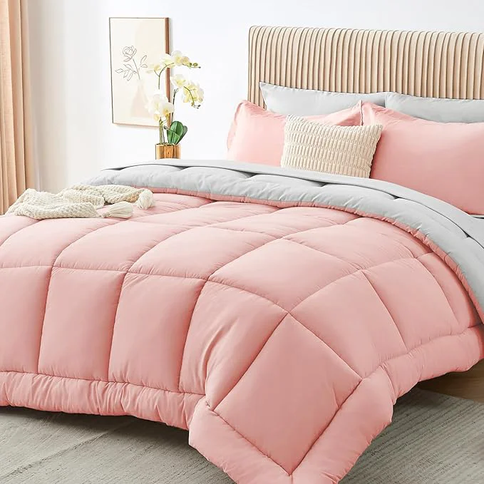 Practical Sasttie Full Size Comforter Sets 7 Pieces Reversible Bed in a Bag Full Safe