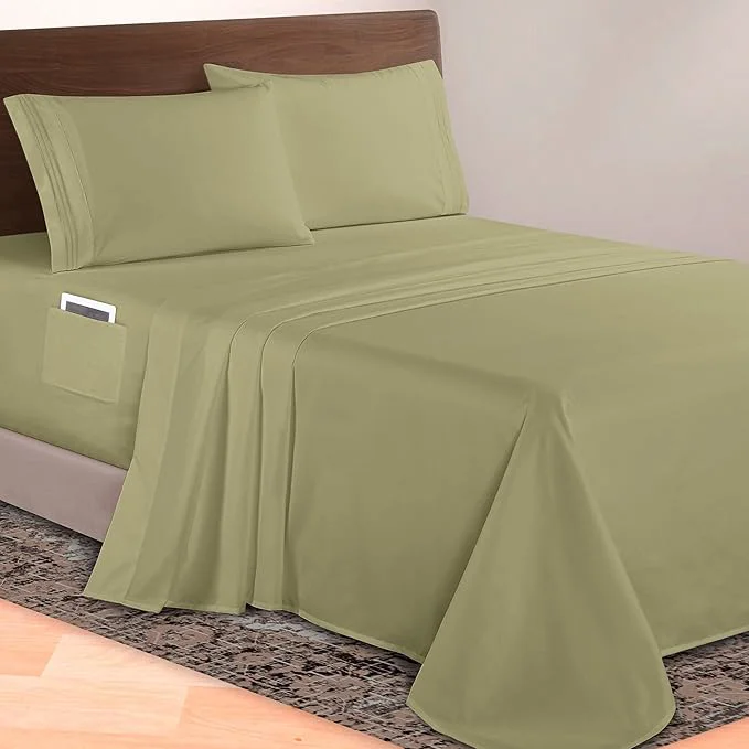 Reusable Elegant Comfort Luxurious 1500 Premium Hotel Quality Microfiber 4-Piece Sheet High-Quality