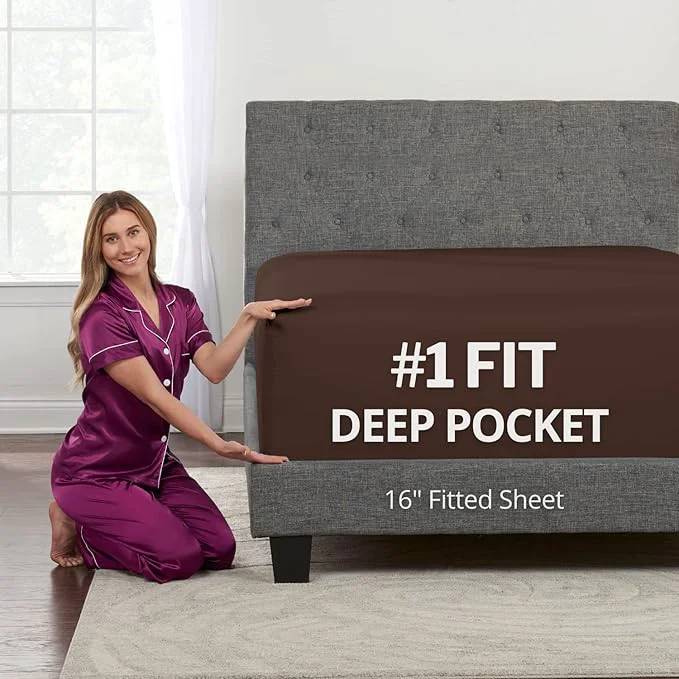 Elite Kids Twin XL Fitted Sheet 16′ Deep Pockets Fit ly 14’18’ Mattress Practical