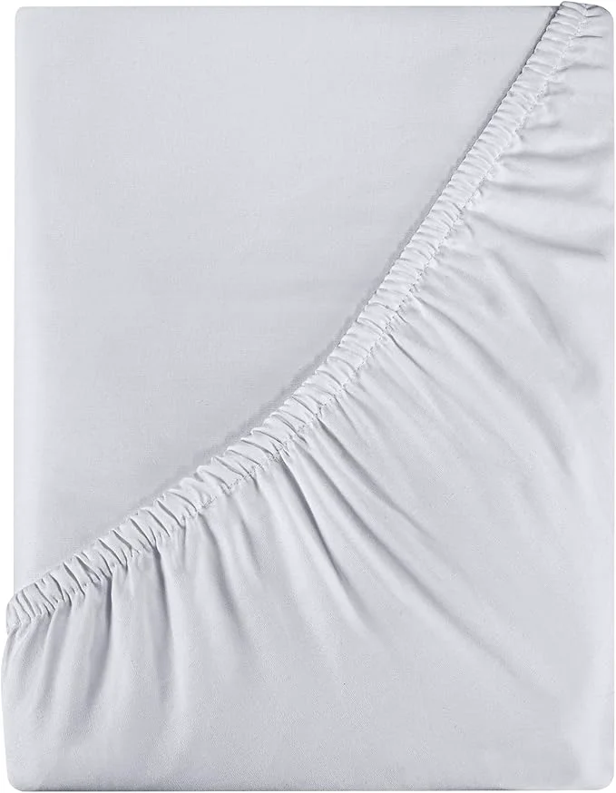 Original Design Royale Linens 400 Thread Count American Grown Cotton Fitted Sheet Queen Safe