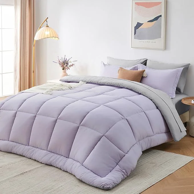 Traditional Sasttie Queen Comforter Set 7 Pieces Bed in a Bag Queen Complete Bedding Set Consistent