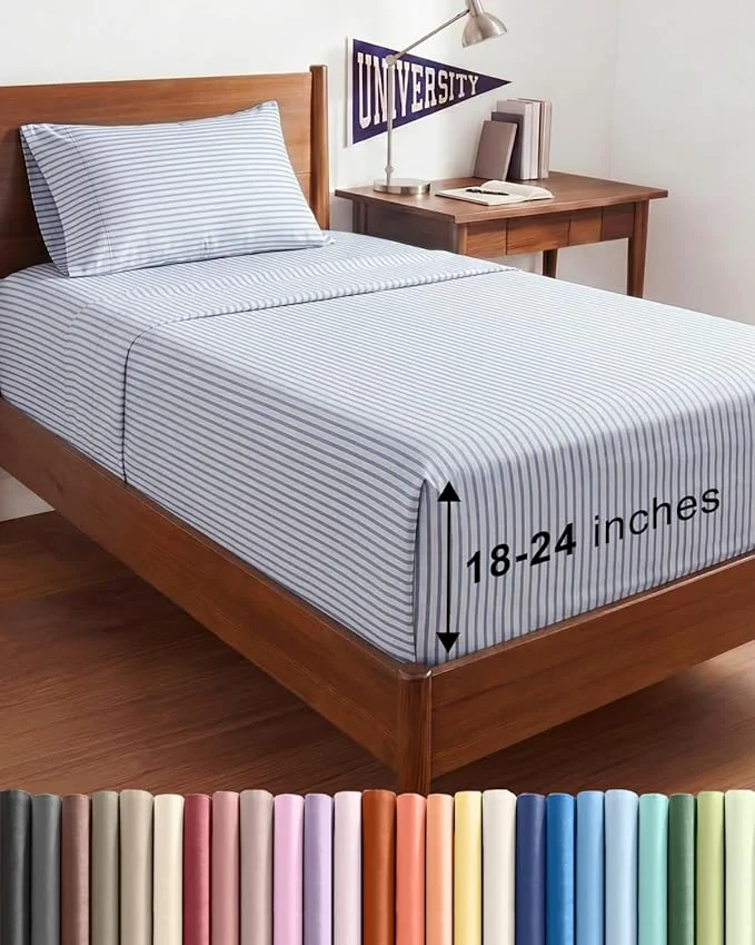 Organic Extra Deep Twin XL Sheet Set Reusable