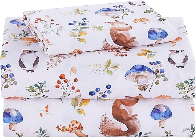 Elegant lasoftan Kids Sheet Set Twin Size Twin Sheet Set Natural