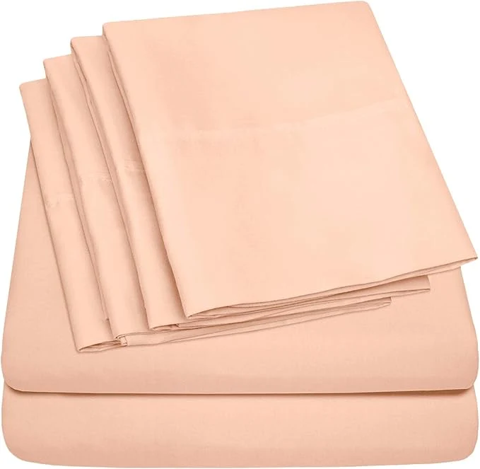 Solid 6 Piece Bed Sheet Set Pure