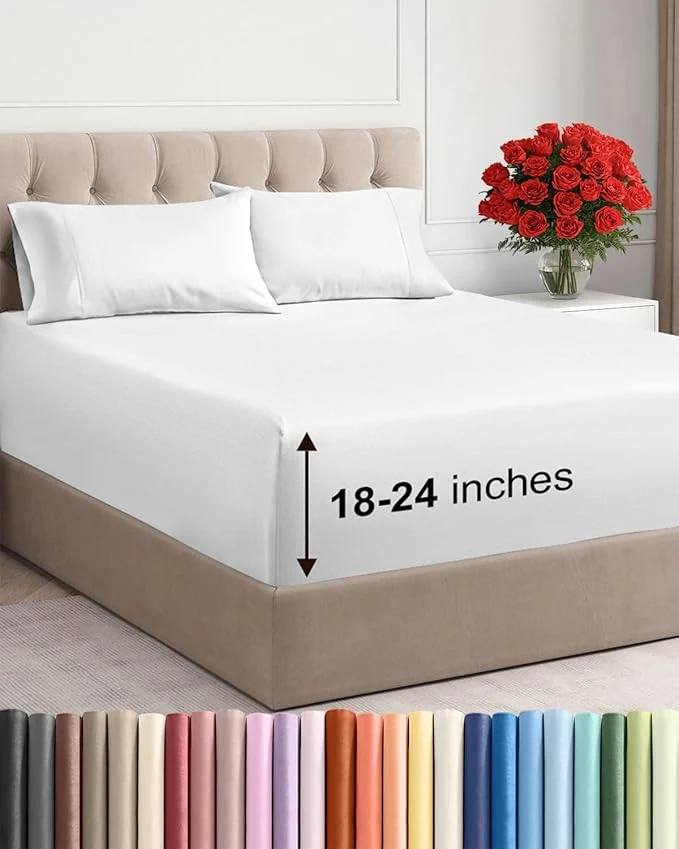Green Extra Deep Full Sheet Set Breathable
