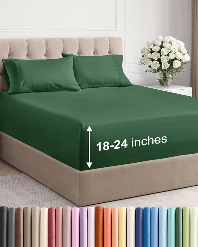 Easy-to-Use Extra Deep Cal King Sheet Set Durable