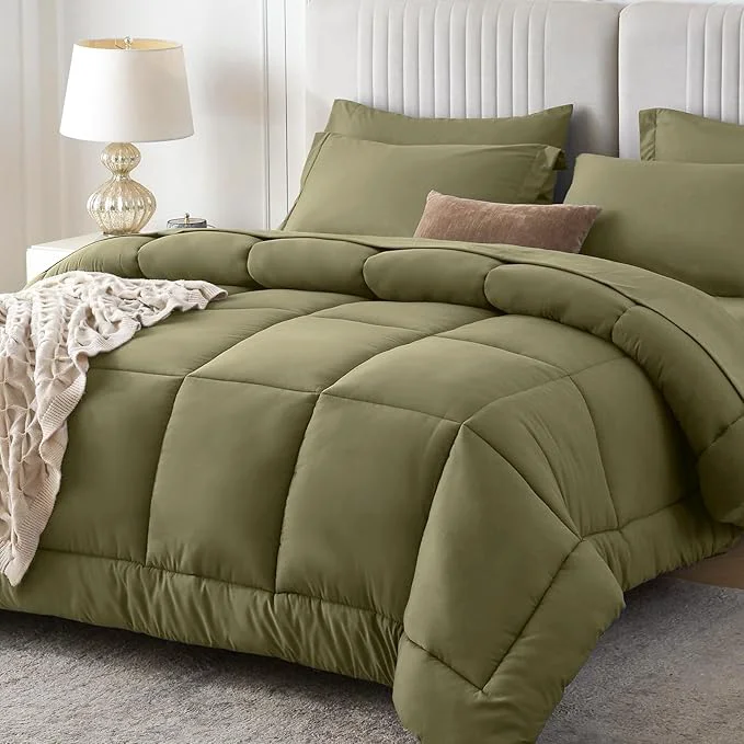 Top-Quality Sasttie Queen Comforter Set 7 Pieces Bed in a Bag Queen Complete Bedding Set Authentic