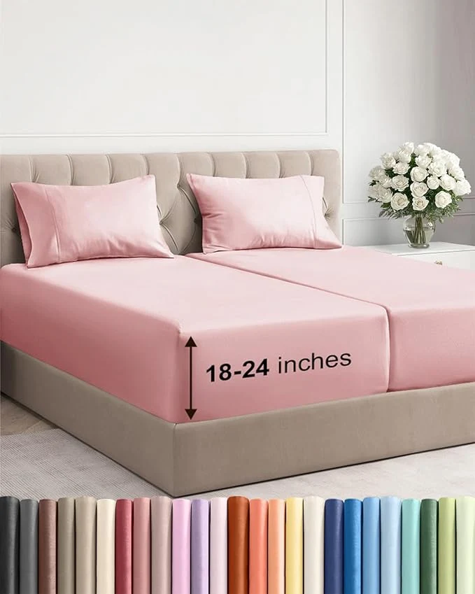 Clean Extra Deep Split King Sheet Set Pure