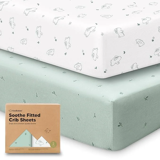 Detailed KeaBabies 2-Pack Organic Crib Sheets Reusable